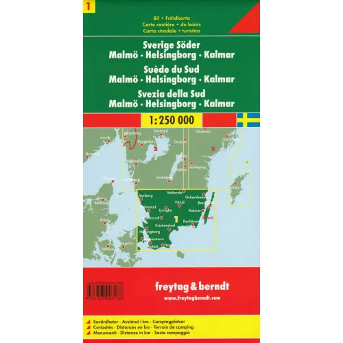 Szwecja cz.1 część południowa, 1:250 000