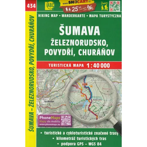Sumava - Zeleznorudsko, Povydri, Churanov, 1:40 000