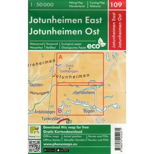 Jotunheimen East, 1:50 000