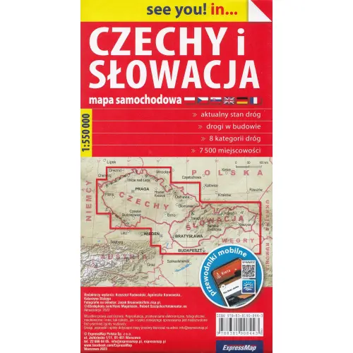 Czechy i Słowacja, 1:550 000