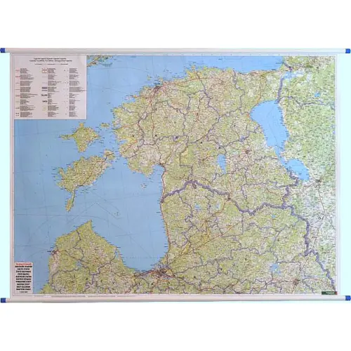 Kraje Bałtyckie mapa ścienna 1:400 000