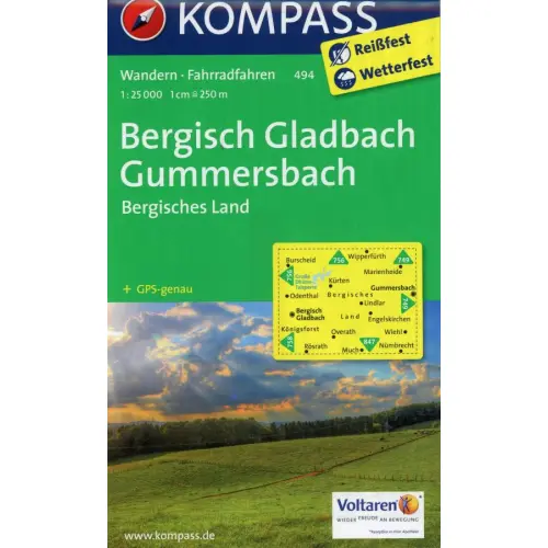Bergisch Gladbach, Gummersbach, Bergisches Land, 1:25 000