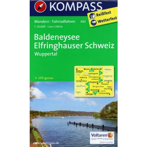 Baldeneysee, Elfringhauser Schweiz, Wuppertal, 1:25 000