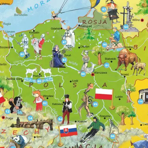 Europa Młodego Odkrywcy mapa ścienna - tapeta XXL dla dzieci