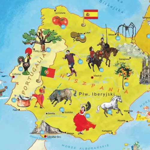 Europa Młodego Odkrywcy mapa ścienna - tapeta XXL dla dzieci