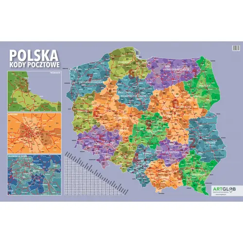 Podkładka na biurko Polska kody pocztowe