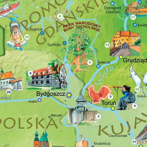 Polska Młodego Odkrywcy S mapa ścienna dla dzieci