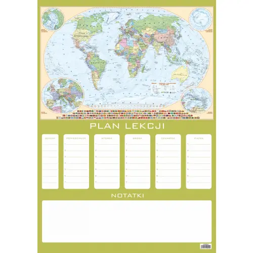 Plan lekcji - polityczna mapa Świata