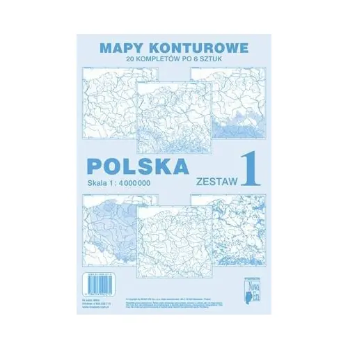 Mapy konturowe Polska 1, 1:4 000 000