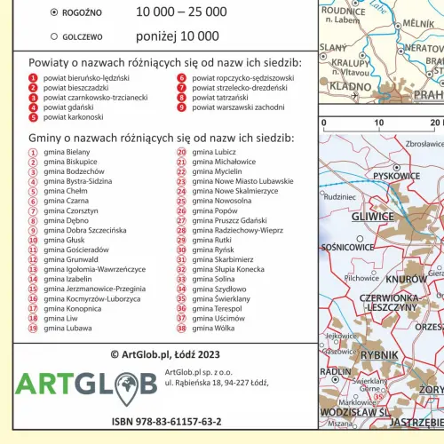 Polska mapa ścienna administracyjna na podkładzie magnetycznym 1:1 000 000