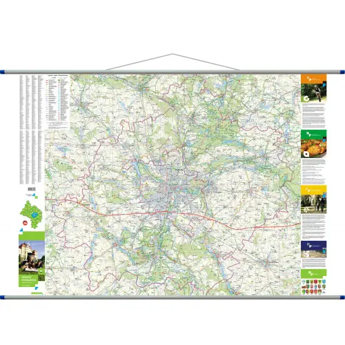 Powiat poznański mapa ścienna drogowo-turystyczna, 1:60 000