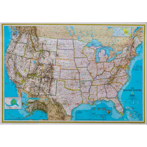USA Classic mapa ścienna polityczna arkusz laminowany 1:4 561 000