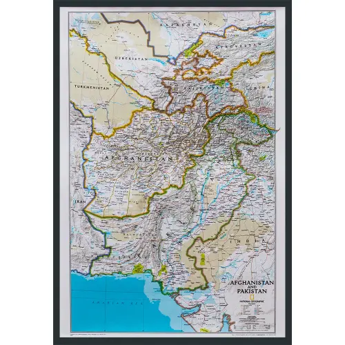 Afganistan, Pakistan Classic mapa ścienna polityczna na podkładzie do wpinania 1:3 363 300