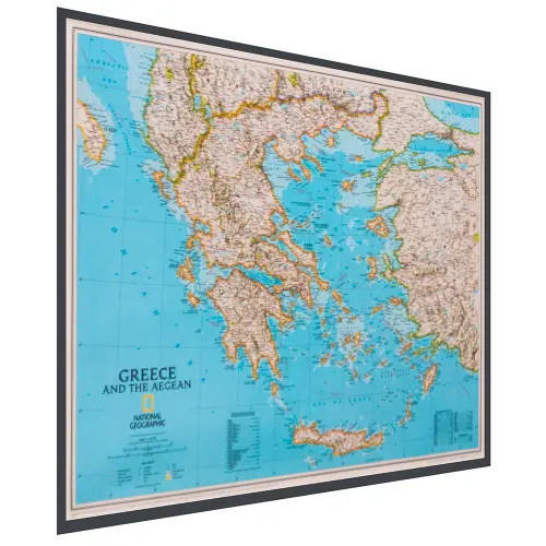 Grecja Classic mapa ścienna polityczna na podkładzie 1:1 494 000