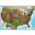 USA Decorator mapa ścienna polityczna arkusz papierowy 1:2 815 000