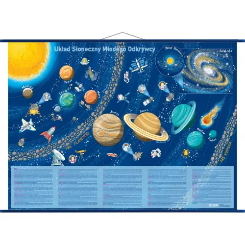Układ Słoneczny Młodego Odkrywcy XL mapa ścienna dla dzieci