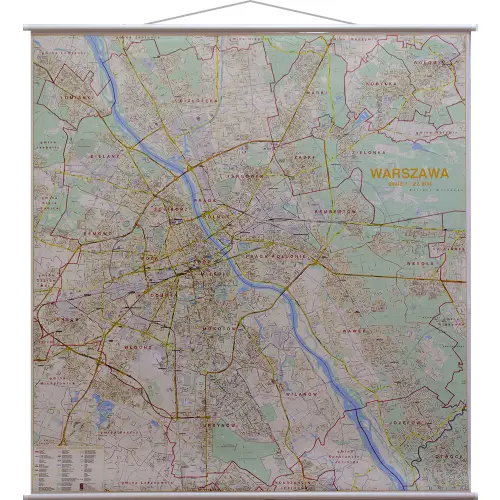 Warszawa mapa ścienna drogowa 1:22 500