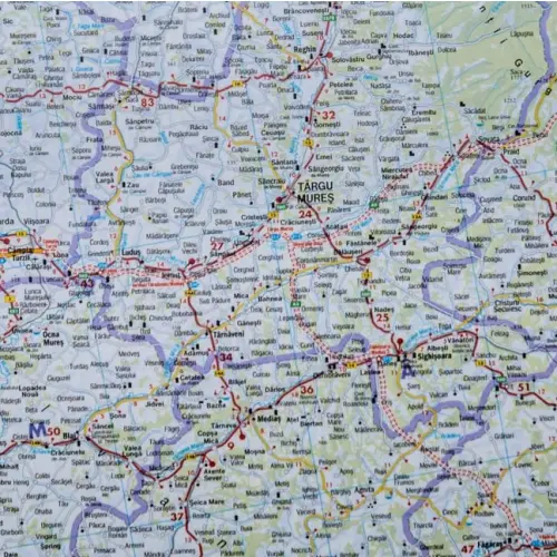Rumunia mapa ścienna samochodowa arkusz papierowy 1:700 000