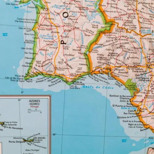 Hiszpania i Portugalia Classic mapa ścienna polityczna arkusz papierowy 1:2 074 000