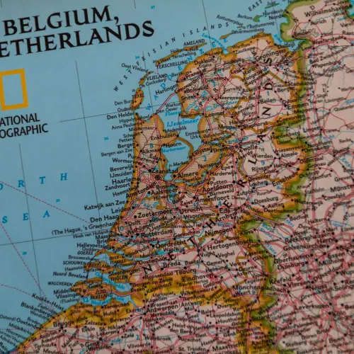 Francja, Belgia, Holandia Classic mapa ścienna polityczna 1:1 955 000