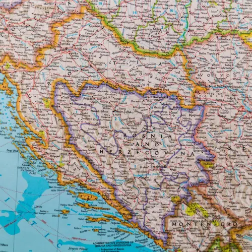 Bałkany Classic mapa ścienna polityczna na podkładzie do wpinania 1:1 948 000