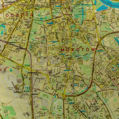 Aglomeracja warszawska mapa ścienna na podkładzie do wpinania 1:25 000