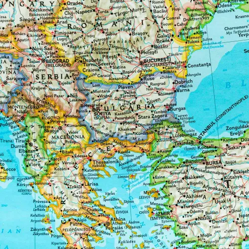 Kraje Śródziemnomorskie Classic mapa ścienna polityczna na podkładzie magnetycznym 1:6 957 000