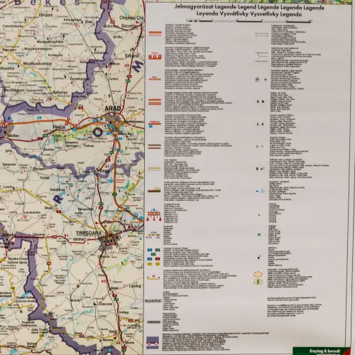 Węgry mapa ścienna samochodowa arkusz papierowy 1:400 000