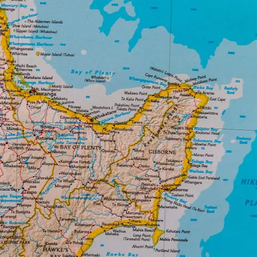Nowa Zelandia Classic mapa ścienna polityczna na podkładzie 1:2 300 000