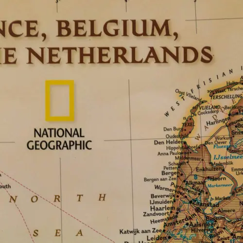 Francja, Belgia, Holandia Executive mapa ścienna polityczna na podkładzie do wpinania 1:1 953 000