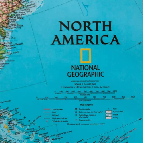 Ameryka Północna Classic mapa ścienna polityczna arkusz laminowany 1:14 009 000