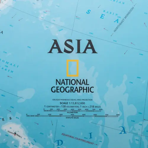 Azja Classic mapa ścienna polityczna arkusz papierowy 1:13 812 000