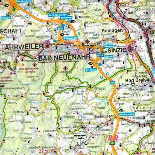 Niemcy część 4 Nadrenia-Kraj Saary, 1:200 000, mapa samochodowa, Freytag&Berndt
