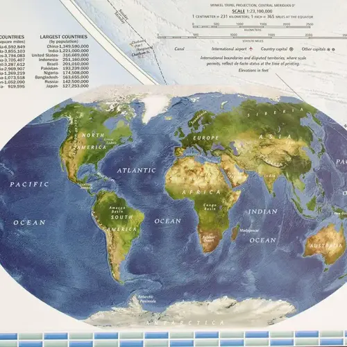 Świat Decorator mapa ścienna polityczna arkusz papierowy 1:18 384 000
