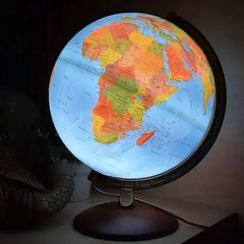 Primus globus podświetlany plastyczny, fizyczny / polityczny kula 30 cm
