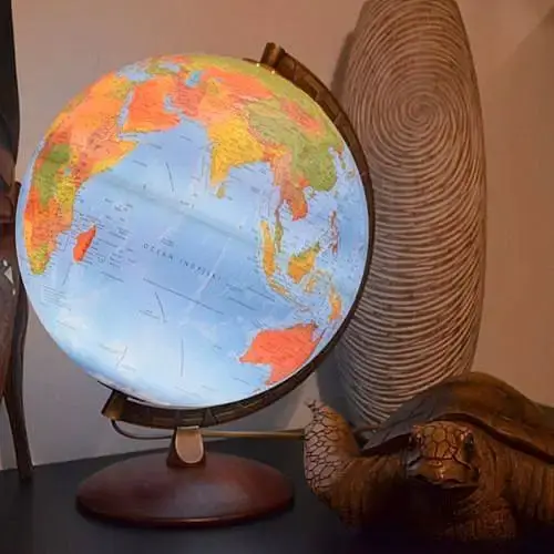 Primus globus podświetlany plastyczny, fizyczny / polityczny kula 30 cm